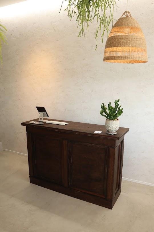 折畳みアンティークカウンター 折りたたみテーブル レジ台 キャッシャー 受付 ディスプレイ 店舗什器 マルシェ | 7枚目